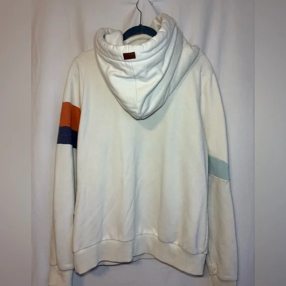 Wanakome Blue and Orange Cowl Neck Hoodie Size Medium - Picture 3 of 9